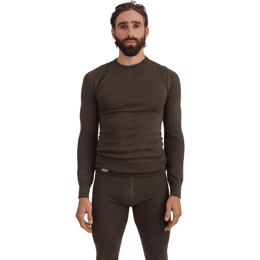 Woolpower M Base Layer 200g Crewneck Sweater, Pine