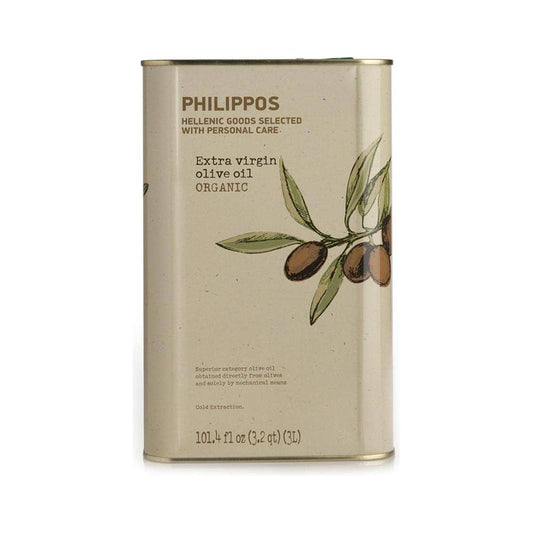 Zelos Authentic Greek Artisan Organic EVOO, 3L Refill from Philippos Hellenic Goods